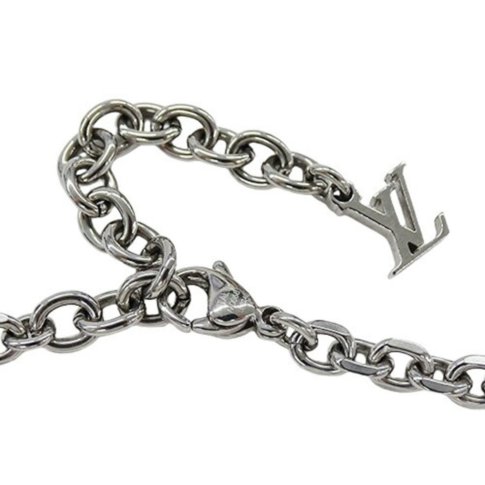 LOUIS VUITTON Bracelet for Men Monogram Bold Silver M00681 LE2242 Plate - Picture 4 of 10